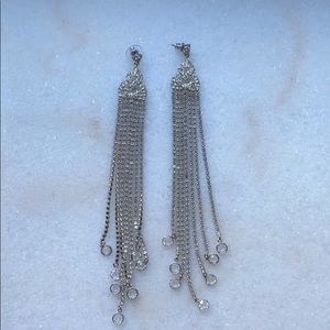 Crystal and diamanté chandelier earrings